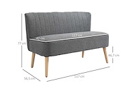 2-zits bank, zachte bekleding, bekleding - afbeelding 4 van  6