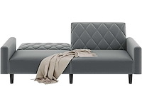 2-zits cabrioletbank met verstelbare rugleuning - donkergrijs - afbeelding 2 van  3