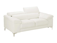 2-zits leren sofa - wit - afbeelding 2 van  4