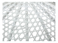 2-zits resin hangstoel - wit en beige kussen - afbeelding 11 van  11
