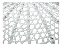 2-zits resin hangstoel - wit en beige kussen - afbeelding 10 van  10
