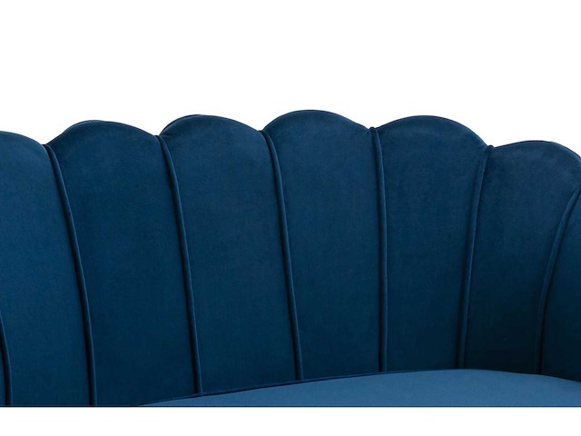 2-zits schelpbank in middernachtblauw fluweel door pascal morabito - afbeelding 6 van  8