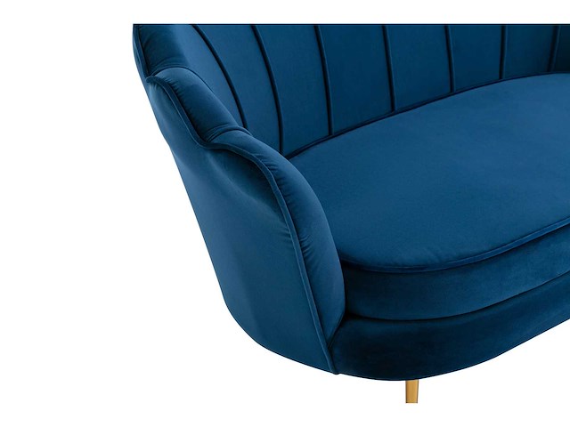 2-zits schelpbank in middernachtblauw fluweel door pascal morabito - afbeelding 7 van  8