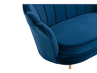 2-zits schelpbank in middernachtblauw fluweel door pascal morabito - afbeelding 7 van  8