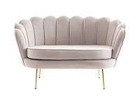 2-zits shell bank in taupe fluweel door pascal morabito - afbeelding 3 van  7