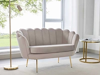 2-zits shell bank in taupe fluweel door pascal morabito