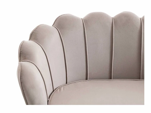 2-zits shell bank in taupe fluweel door pascal morabito - afbeelding 4 van  6