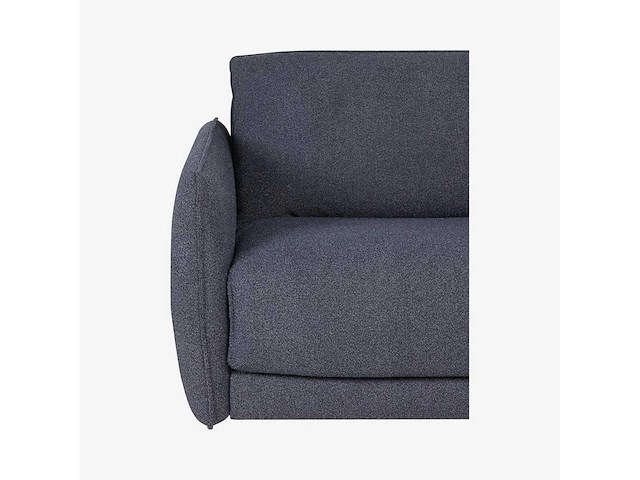 2-zits slaapbank - slaap 140 cm - hoogveerkrachtschuimmatras 14 cm - lipari-stof denim blauw - afbeelding 2 van  12
