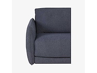 2-zits slaapbank - slaap 140 cm - hoogveerkrachtschuimmatras 14 cm - lipari-stof denim blauw - afbeelding 2 van  12