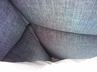 2-zits slaapbank - slaap 140 cm - hoogveerkrachtschuimmatras 14 cm - lipari-stof denim blauw - afbeelding 4 van  12