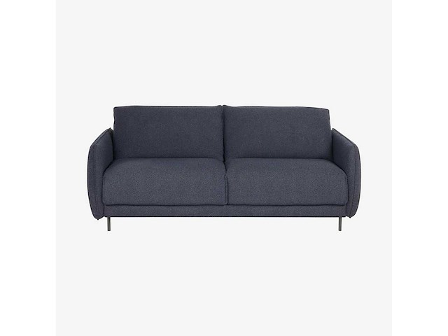 2-zits slaapbank - slaap 140 cm - hoogveerkrachtschuimmatras 14 cm - lipari-stof denim blauw - afbeelding 6 van  12