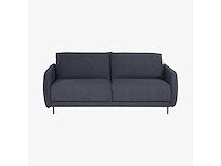 2-zits slaapbank - slaap 140 cm - hoogveerkrachtschuimmatras 14 cm - lipari-stof denim blauw - afbeelding 6 van  12