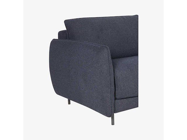 2-zits slaapbank - slaap 140 cm - hoogveerkrachtschuimmatras 14 cm - lipari-stof denim blauw - afbeelding 8 van  12