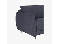2-zits slaapbank - slaap 140 cm - hoogveerkrachtschuimmatras 14 cm - lipari-stof denim blauw - afbeelding 8 van  12