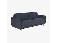 2-zits slaapbank - slaap 140 cm - hoogveerkrachtschuimmatras 14 cm - lipari-stof denim blauw - afbeelding 10 van  12