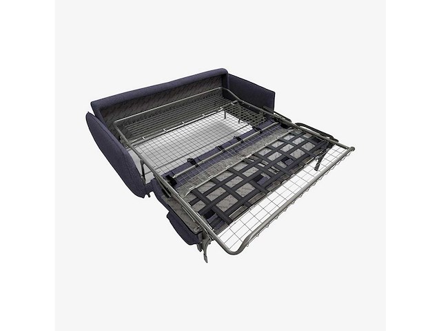 2-zits slaapbank - slaap 140 cm - hoogveerkrachtschuimmatras 14 cm - lipari-stof denim blauw - afbeelding 11 van  12
