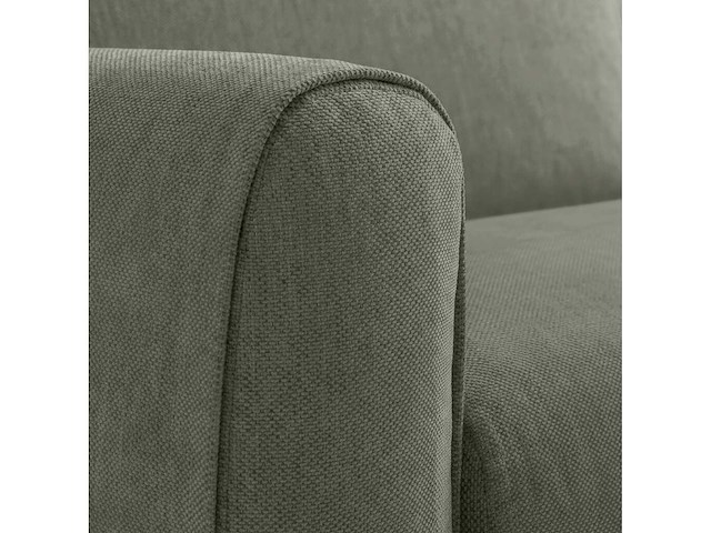 2-zits slaapbank - slaapt 140 cm - matrassen 16 cm - waterafstotend chenille-stof lugano - olivgroen - afbeelding 3 van  7