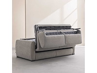2-zits slaapbank - slaapt 140 cm - matrassen 16 cm - waterafstotend chenille-stof lugano - olivgroen - afbeelding 5 van  7