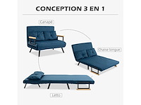 2-zits slaapbank met 5-niveaus verstelbare rugleuning - afbeelding 5 van  7