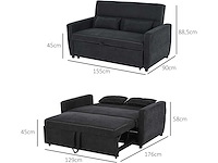 2-zits slaapbank, met slaapfunctie - afbeelding 4 van  7