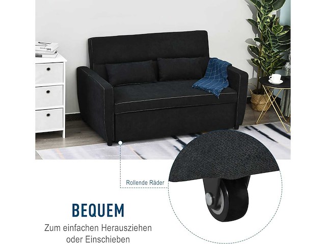 2-zits slaapbank, met slaapfunctie - afbeelding 5 van  7