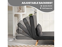 2-zits slaapbank, slaapbank met verstelbare rugleuning - afbeelding 6 van  8