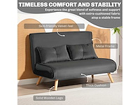 2-zits slaapbank, slaapbank met verstelbare rugleuning - afbeelding 7 van  8