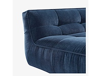 2-zits stoffen chaise longue - oceaanblauw - afbeelding 3 van  6