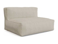 2-zits tuinbank van badstof - beige