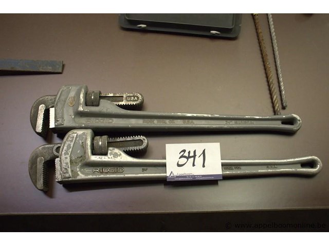 2 zware pijptangen ridgid - afbeelding 1 van  2