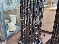 2 zwarte marmer imitatie interieurzuilen ca. 75 cm hoog - afbeelding 2 van  4