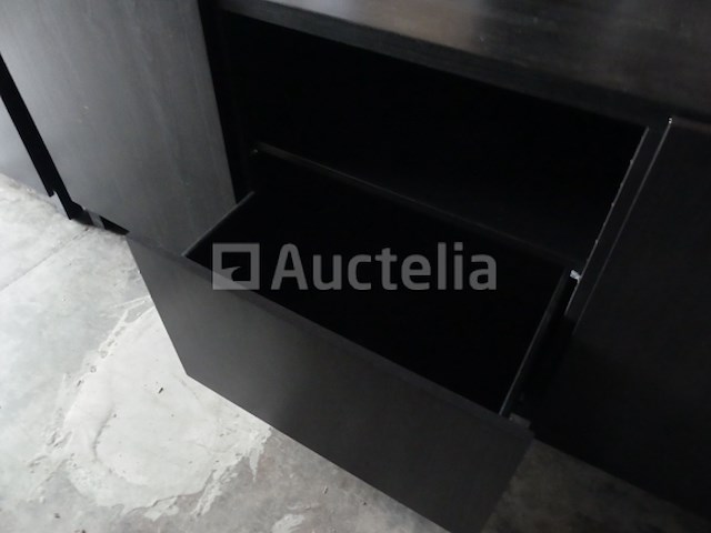 2 zwarte melamine dressoirs - afbeelding 2 van  8