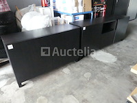 2 zwarte melamine dressoirs - afbeelding 7 van  8