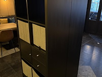 2 zwarte opbergkasten - afbeelding 1 van  4