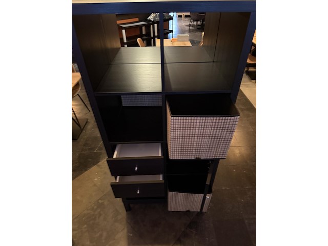 2 zwarte opbergkasten - afbeelding 3 van  4
