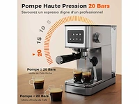 20 bar espresso koffiemachine met steam wand touchscreen - afbeelding 7 van  9
