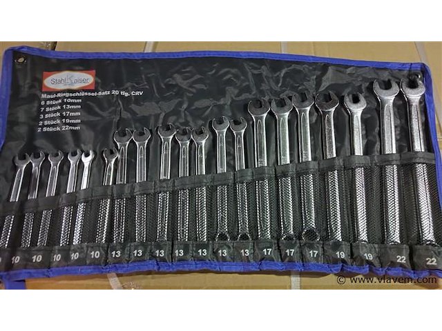 20 delige steek ringsleutelset - afbeelding 1 van  1