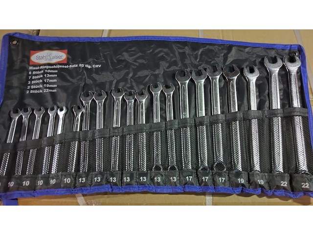 20 delige steek ringsleutelset - afbeelding 1 van  1