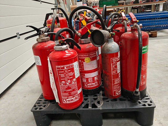 20 diverse brandblussers op pallet - afbeelding 3 van  8