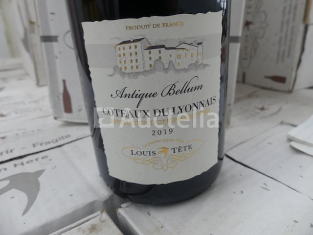20 dozen van 6 flessen coteaux du lyonnais antique belhum rode wijn - afbeelding 1 van  5