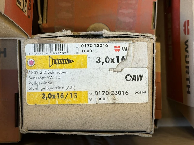 20 dozen würth schroeven - afbeelding 2 van  4
