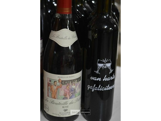 ±20 flessen diverse wijnsoorten - afbeelding 3 van  4