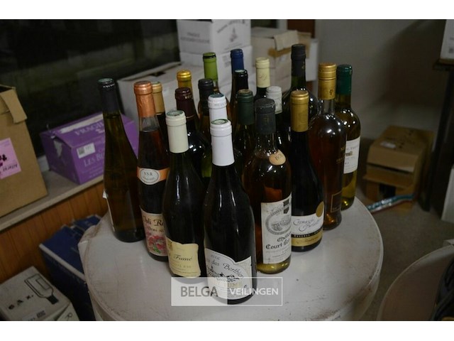 ±20 flessen diverse wijnsoorten - afbeelding 1 van  2