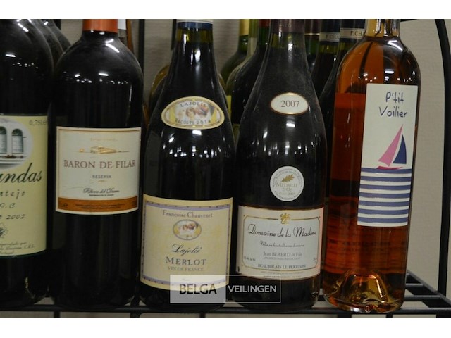 ±20 flessen diverse wijnsoorten - afbeelding 3 van  3