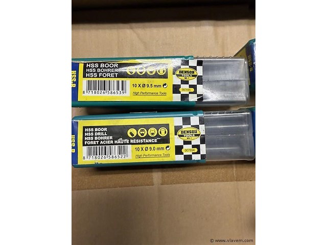 20 hss boren 9 en 9,5 mm - afbeelding 1 van  1
