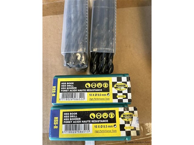 20 hss metaalboren 8,5 en 9 mm - afbeelding 1 van  2