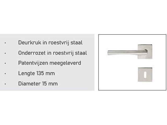 20 inox deurklinken sets - afbeelding 3 van  3
