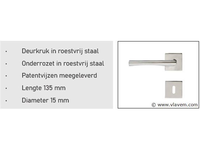 20 sets deurklinken – inox - afbeelding 6 van  6