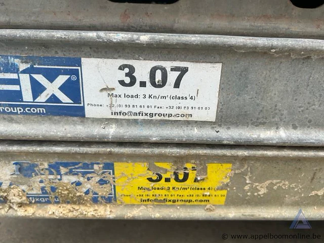 20 steigerplaten, waaronder afix. maximale belasting 3 kn/m² (klasse 4), 3.07m - afbeelding 3 van  3
