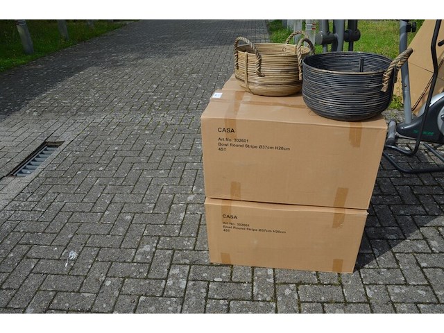20 stuks rieten manden met handvat - afbeelding 2 van  7